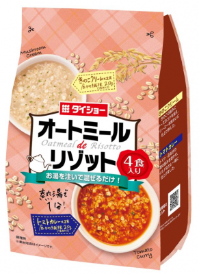 食物繊維たっぷり。簡単リゾットの新アイテムが9月1日に発売！ 『オートミールdeリゾット　きのこクリーム＆トマトカレー』　 ～コク深い「クリーム系」とマイルドな「カレー味」が楽しめる～