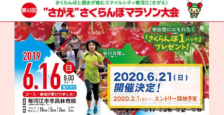 さくらんぼが食べ放題「“さがえ”さくらんぼマラソン大会」