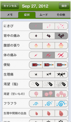 生理カレンダ